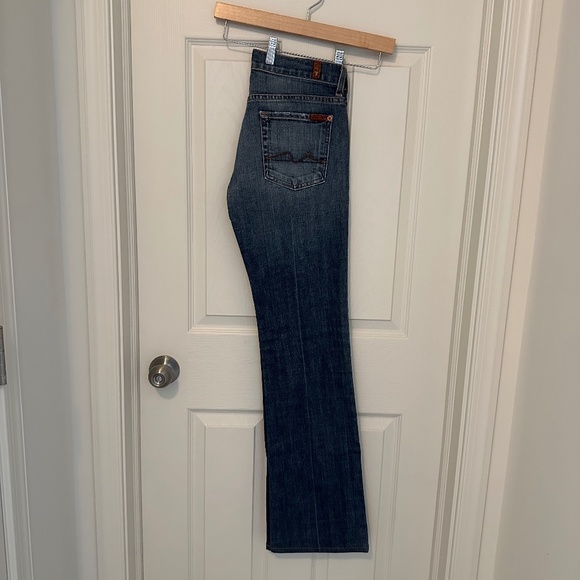 7 For All Mankind Button Fly Boycut/Bootcut Jeans, Size 28 - New - Picture 2 of 11
